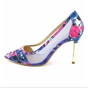 Floral Berry Heels